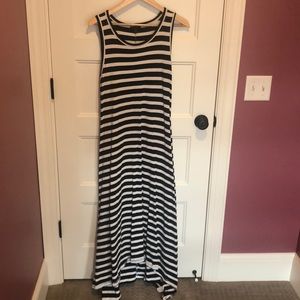 Jcrew cotton striped maxi dress